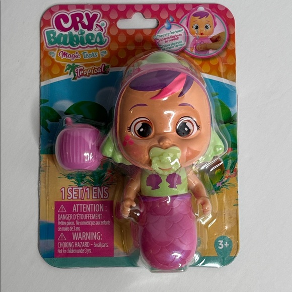 β¨π§ββοΈ Cry Babies Magic Tears Tropical Shiny Shells Sia Mermaid Doll π§ββοΈβ¨ - Picture 4 of 12
